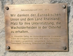 Wacholderheiden Gedenktafel